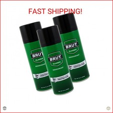 Brut Deodorant 10oz Aerosol Classic Scent 3 Pack 