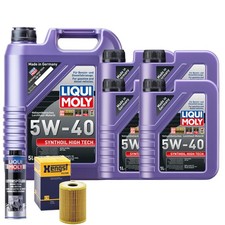Motoröl 5W40 LIQUI MOLY Synthoil High Tech 9L+HENGST Ölfilter +Spülung
