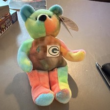 Salvino's Brett Favre 4 Green Bay Packers NFL Plush Bear Rainbow Tie-Dye 1999