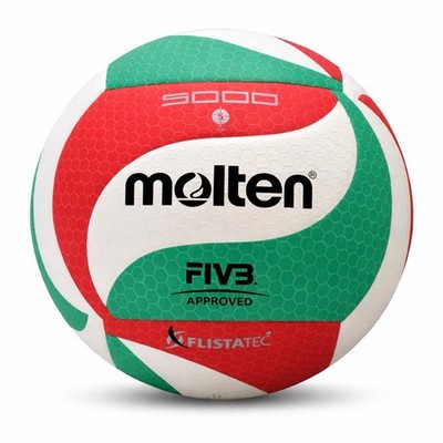 Molten Flistatec 5000 Volleyball FIVB Approved Size 5 Indoor Outdoor Red Green