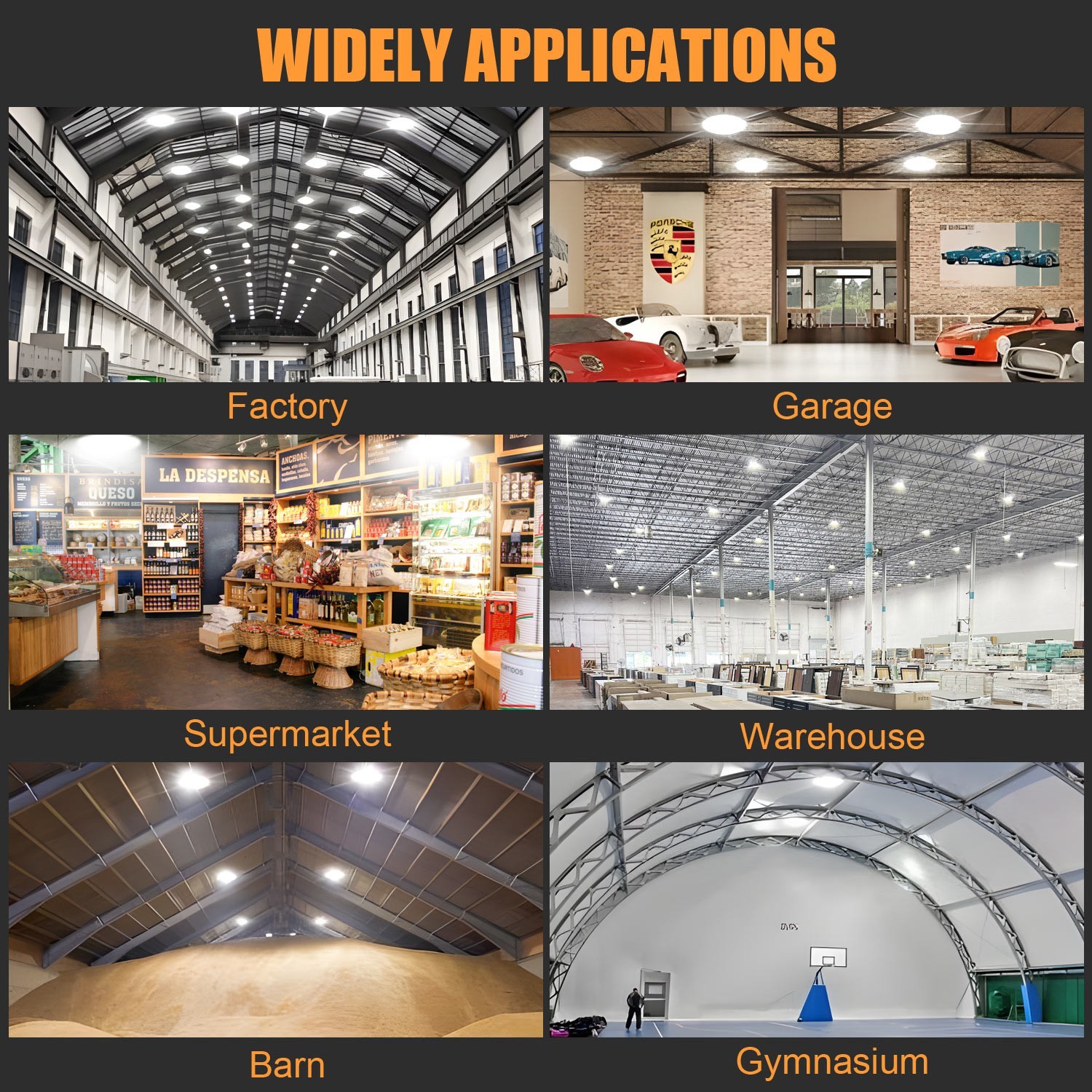 150W UFO LED High Bay light Commercial Warehouse Garage Lamp Adjustable 3K/4K/5K