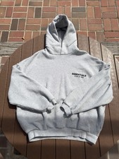 FW24 Essentials Fear Of God  Light Heather  Grey Hoodie Size S
