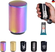 Automatischer Flaschenöffner, Edelstahl Push up Bieröffner Wein Bier Limonade K
