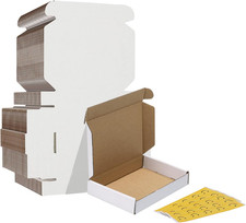 6X4X1 Shipping Boxes Set of 30, White Corrugated Cardboard Mailer Box for Packin