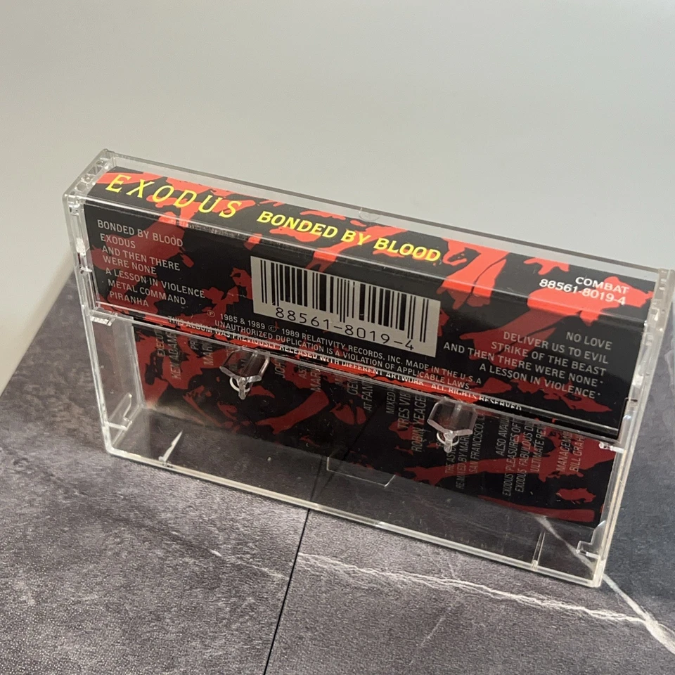 Cassettes EXODUS Bonded By Blood, 1989, Reissue, Alternative Artwork, Bonus Song - Image 2 of 4