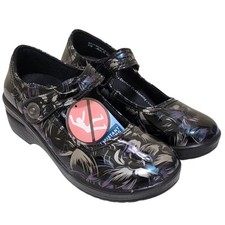 Easy Works by Easy Street Women Letsee Mary Jane Clogs Size US 9.5M Black Floral