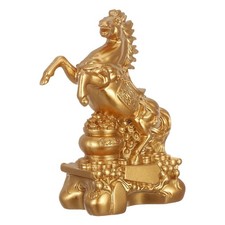 Horse Figurines Golden Collectible 2026 Sculptures Resin Chinese New