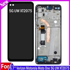 New 6.7" For Motorola Moto One 5G UW XT2075-2-3 LCD Touch Screen Digitizer Frame