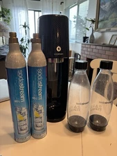 SodaStream One Touch Soda Maker, Model SOT-001 with 2 Bottles And 2 CO2 Tanks