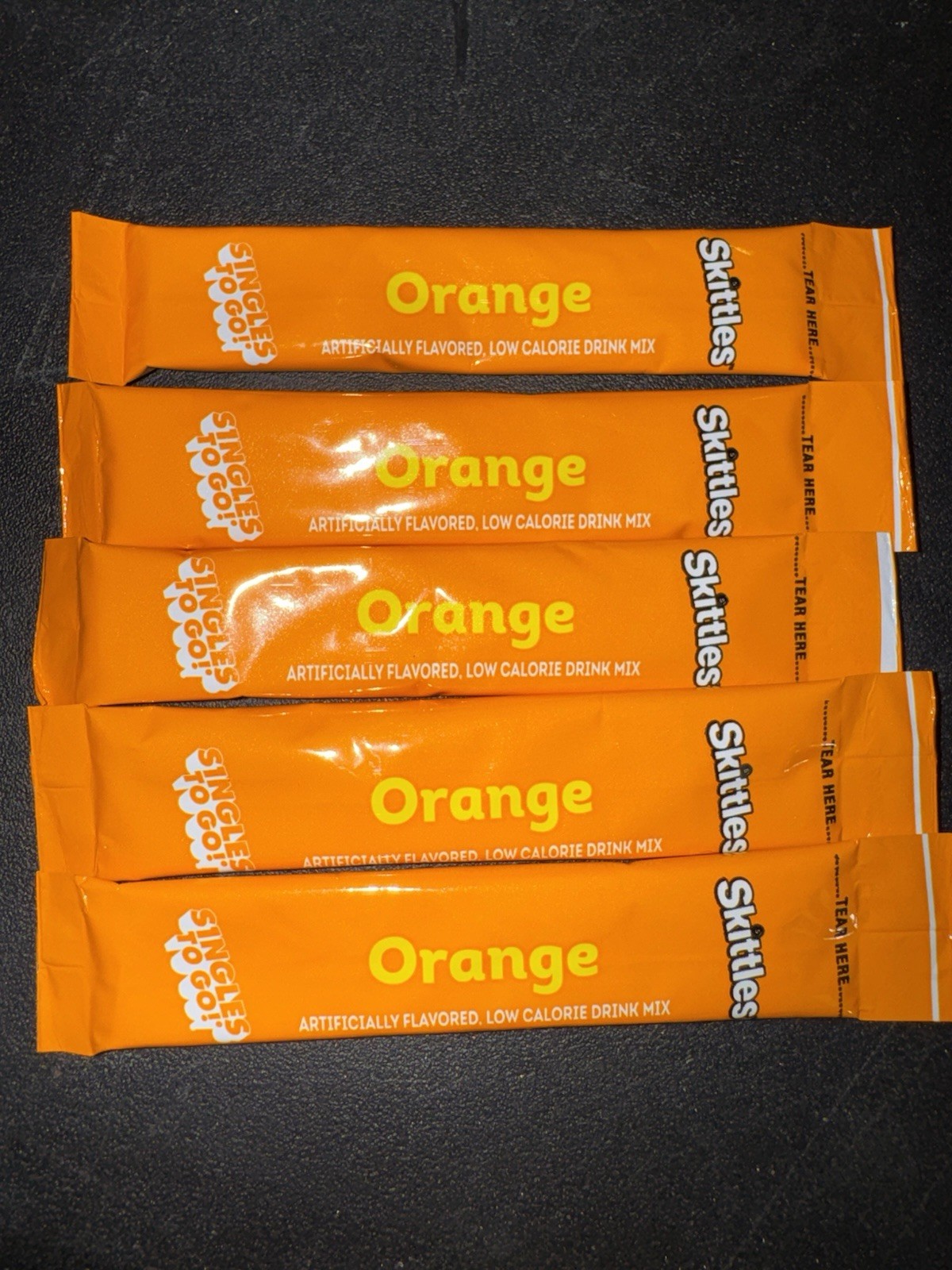 50 Packets of Sugar Free Skittles Orange Flavor Drink Mix