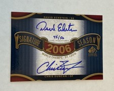 Chris Duncan David Eckstein 2012 UD SP Signature Edition Season Dual Auto 45/50