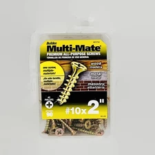 MULTI-MATE 21714 #10 2-Inch All-Purpose Phillips Flat-Head Screws 90-Pack