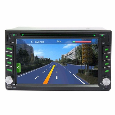 6.2'' GPS Navigation Double Din Car Stereo DVD Radio Player Blueteeth FM 8G Map