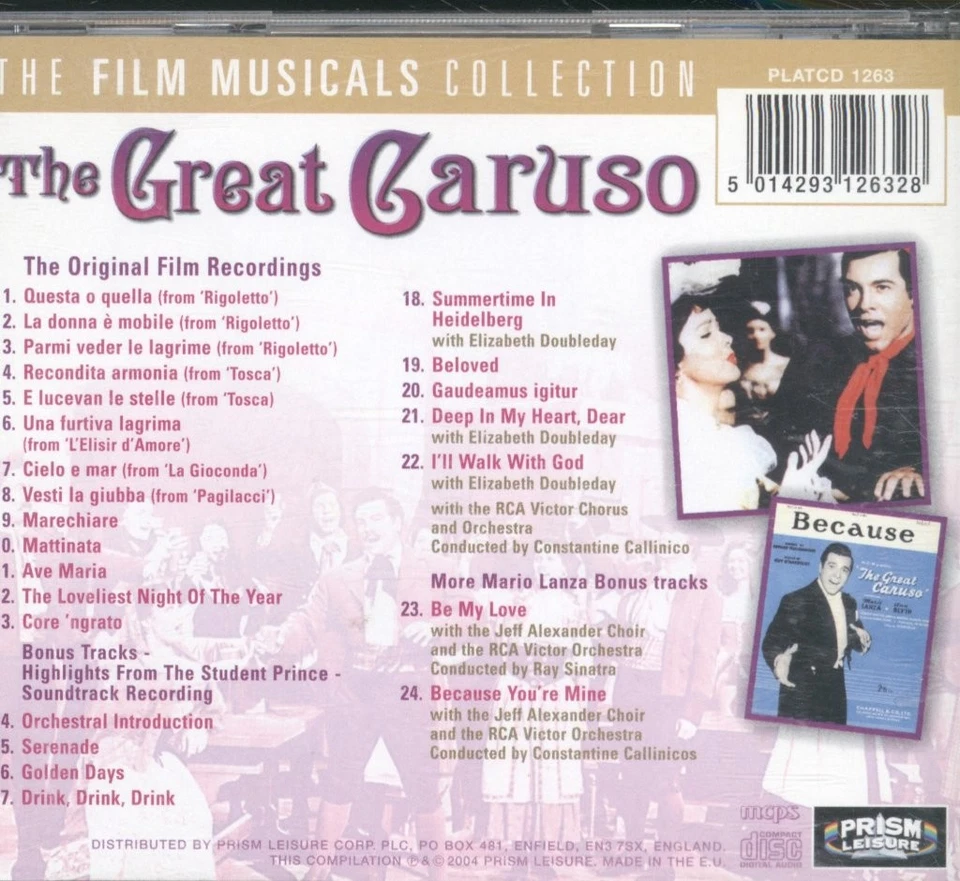 Verschiedene Künstler Great Caruso CD Europa Prism Freizeit 2004 PLATCD1263 - Bild 2 von 3