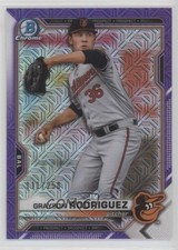 2021 Bowman Chrome Mega Box Purple Mojo Refractor 111/250 Grayson Rodriguez 16hh