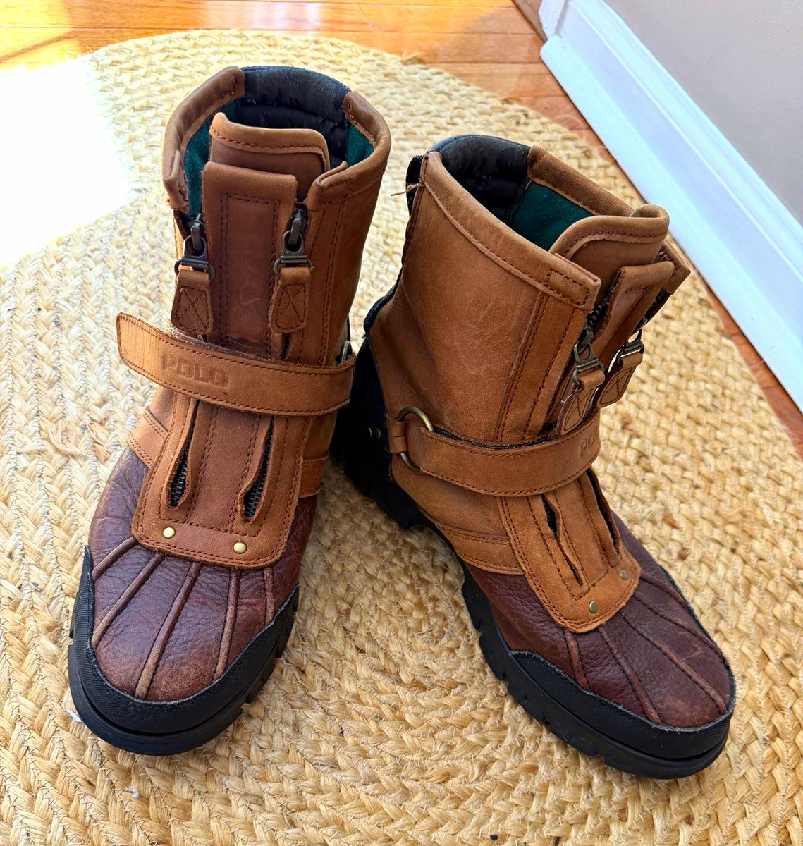 Polo Ralph Lauren Leather Upper Brown Boots for Men for Sale