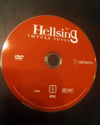 2005 Hellsing Vol. 1&2 Impure Souls Geneon Anima DVD Signature Series DISC ONLY 