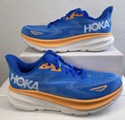 Hoka Clifton 9 Men's Size 9.5 Coastal Sky/Orange Mesh Cushioned Running Sneakers