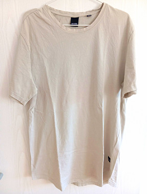 ONLY & SONS Herren T-Shirt Baumwolle Beige Kurzarm Rundhals Größe XL