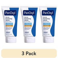 3 pack PanOxyl 10 Benzoyl Peroxide Acne Foaming Wash, Clear Acne, 5.5 Oz
