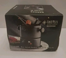 New! 11 pc Fondue Set Non Stick w/6 Forks - Cost Plus World Market