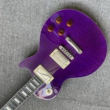 Electric Guitar Purple Mahogany Body Rosewood Solid Body 6 String Chrome