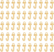 KC Gold Alloy Metal Alphabet Letter Charms Spacer Beads Bulk for DIY Craft Brace