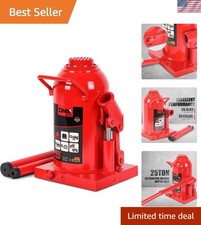 Heavy-Duty 25 Ton Hydraulic Bottle Jack - Adjustable Height & Non-Slip Design
