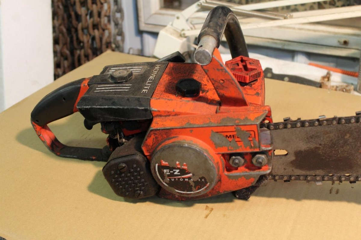 vintage homelite super e-z chain saw automatic | eBay