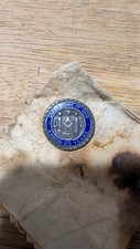 Masonic Grand Lodge Of Ohio 25 Years Silver & Blue Symbols Lapel Pin