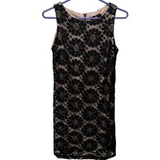 Ronni Nicole Black Lace Dress Women's Size 4P Fancy Wedding Guest Chic