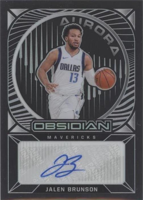 2020-21 Panini Obsidian - Aurora Autographs Jalen Brunson #AU-JBR 