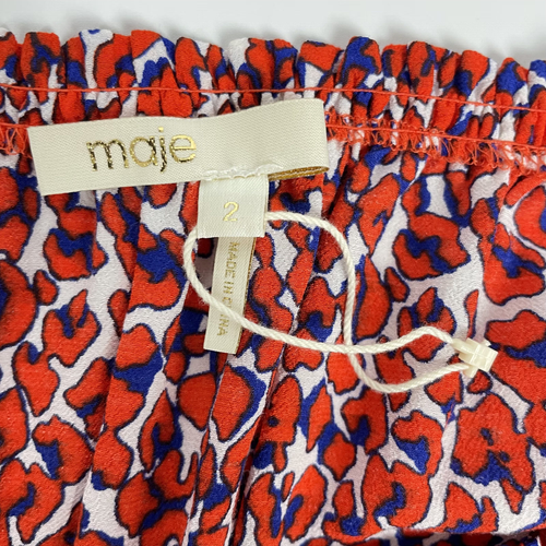 Maje Paris Damen Oberteil/Bluse mit Bindeärmeln Größe 2 - zertifizierte Viskose - Bild 4 von 7