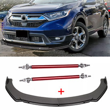 Carbon Fiber Front Bumper Lip Spoiler Splitter Strut Rods For Honda Body Kit Carbon Fiber Front Bumper Lip Spoiler Splitter Strut Rods For Honda Body Kit