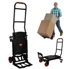 NTUD Aluminum Hand Truck 2 In 1 Folding Dolly Cart 330 Lbs Capacity Heavy Duty