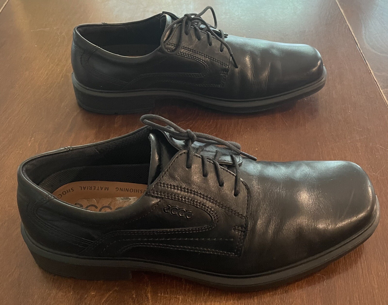 SAOLA Scarpe Oxford stringate in perfette condizioni ECCO Helsinki 2.0 PELLE NERE da uomo taglia 11 5 US