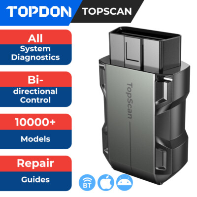 TOPDON TopScan OBD2 Scanner Bluetooth Wireless Full System Scan Diagnostic Tool
