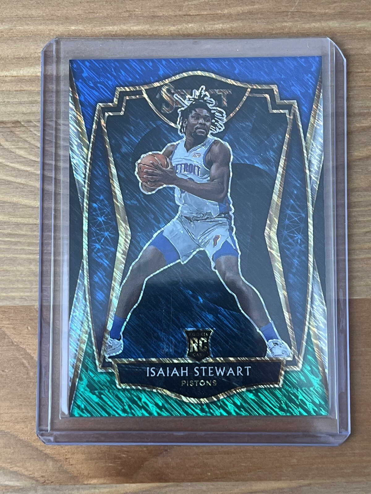 2020-21 Panini Select ISAIAH STEWART Blue White Green Shimmer /25 #191 Rookie RC