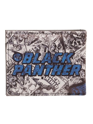 BILLETERA DOBLE PLEGABLE OFICIAL MARVEL COMICS PANTERA NEGRA PORTADAS DE CÓMICS (NUEVA) - Imagen 2 de 3