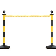 Chain Plastic Barrier Chain Safety Orange 200ft Link Diameter S-shaped Hooks