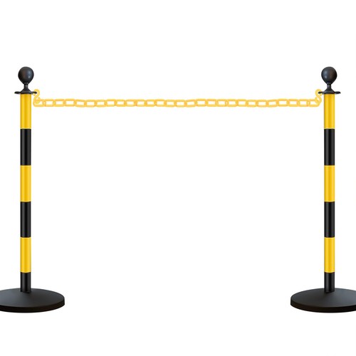 Chain Plastic Barrier Chain Safety Orange 200ft Link Diameter S-shaped Hooks - Picture 1 of 24