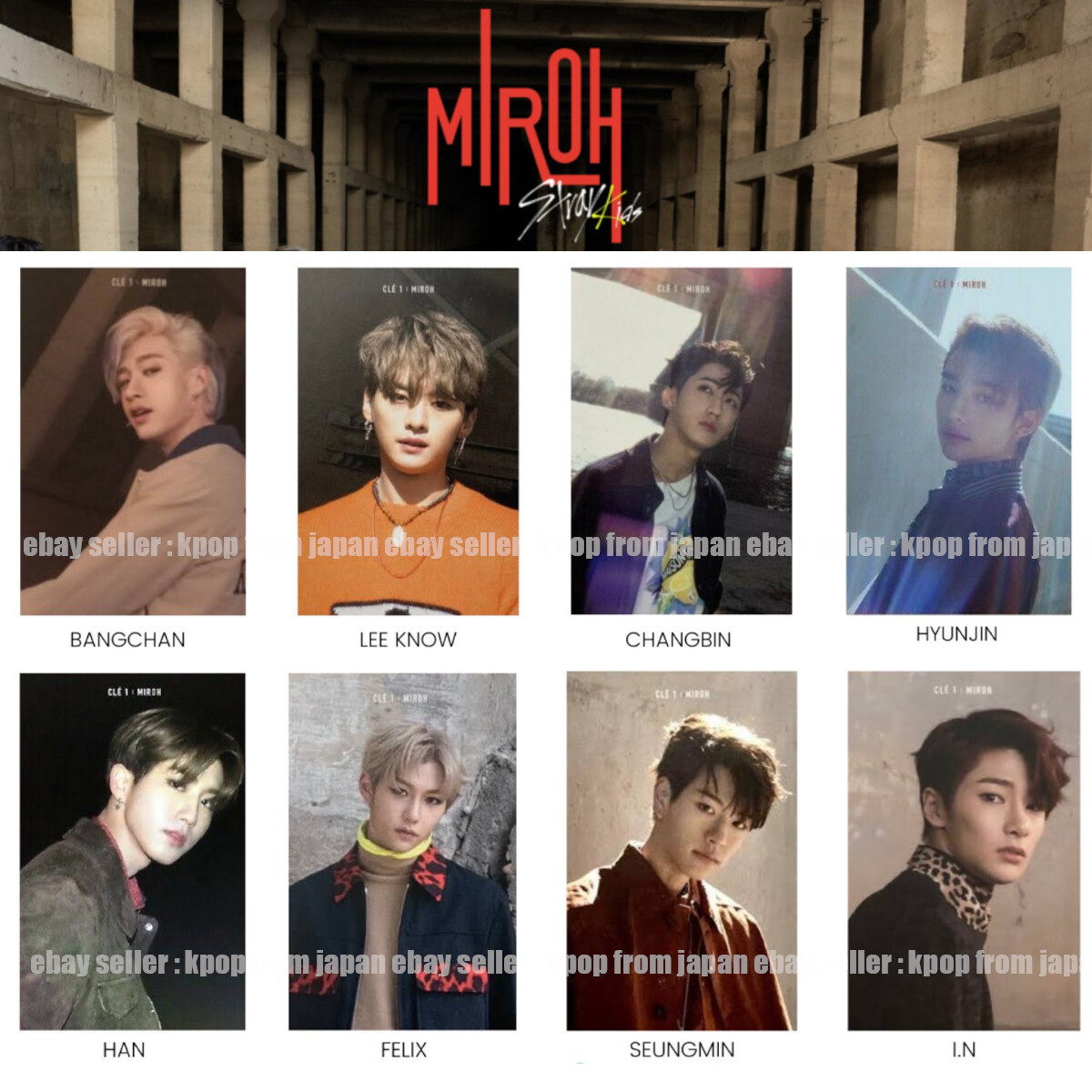 Stray kids MIROH Limited Official Photocard Hyunjin Felix Stray kids MIROH Limited Official Photocard Hyunjin Felix