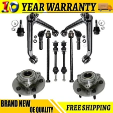 12X 2WD Front Control Arms &Wheel Bearing Hub For Dodge Ram 1500 5 Lugs No-ABS