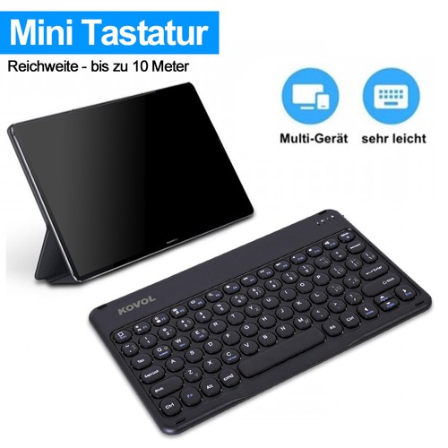 Bluetooth 3.0 Tastatur kabellos Keyboard Maus für PC Handy Tablet QWERTZ Layout - Bild 7 von 19