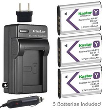 NP-BY1 EN-EL11 LI-60B Battery  Travel Charger for Nikon Coolpix S550 560