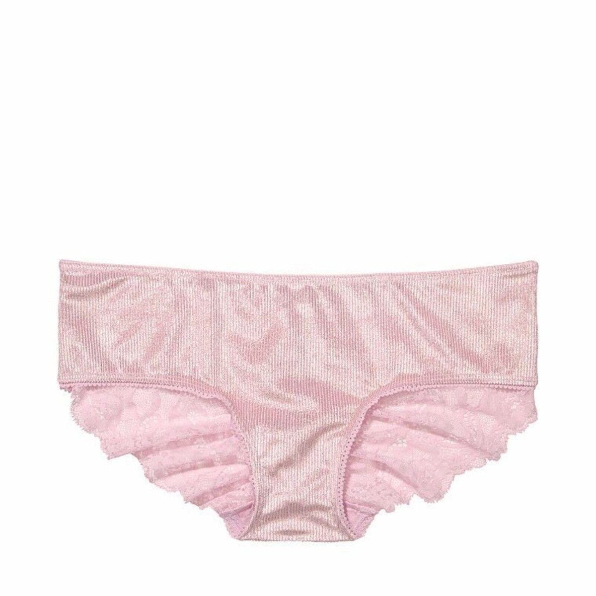 【WOOHWA】LOUR LACE SK Victoria's' Secret Cotton Velvet Ruched Lace Back Hiphugger