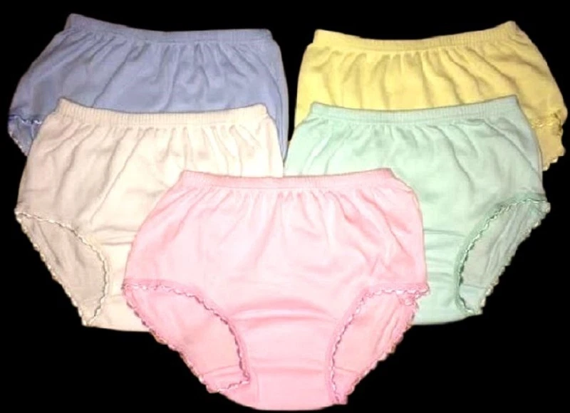 4pk Girl's Underwear 100% Cotton Colors Designs Infant Toddler Preteen Size 1-12 - Image 3 of 4
