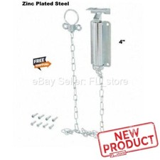 Pull Chain Bolt Latch Spring Loaded 4"  Zinc Finish  Barn Shed Gate Security NEW