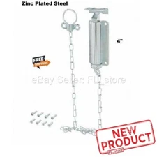 Pull Chain Bolt Latch Spring Loaded 4"  Zinc Finish  Barn Shed Gate Security NEW