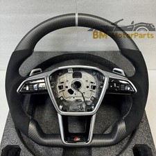 Matte Carbon Fiber Steering Wheel Fit Audi A6 S3 S4 S5 A3 A4 A5 Rs3 Rs4 Rs5 Rs7